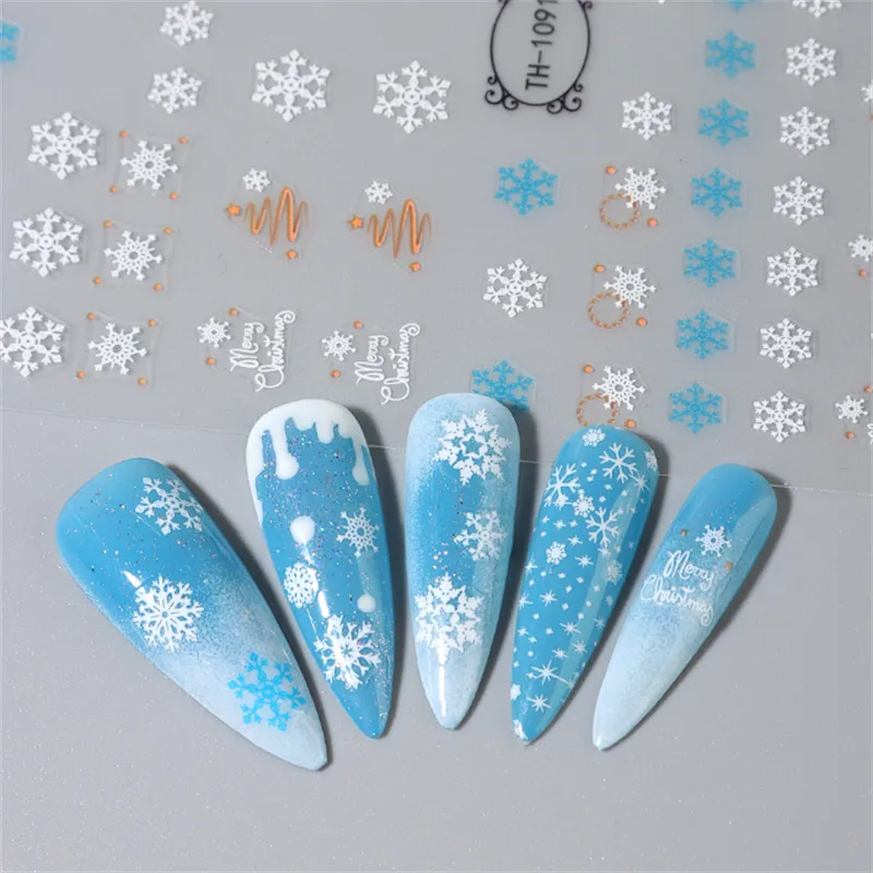 3D Christmas  Snowman Nail Stickers