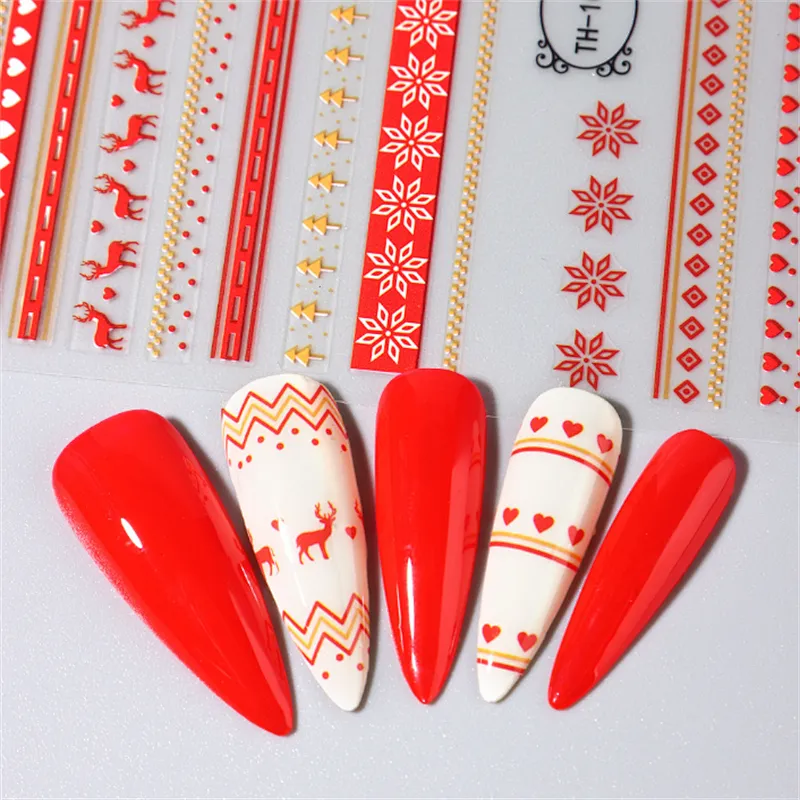 3D Christmas  Snowman Nail Stickers